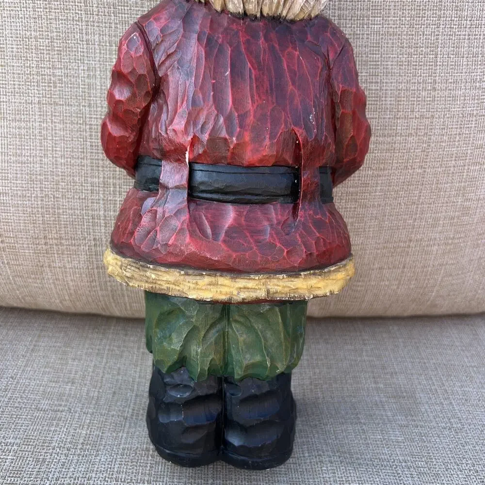 VTG Craig Kirkwood Signed Folk Art 15” Old World Santa Claus Hand Carved Wyoming